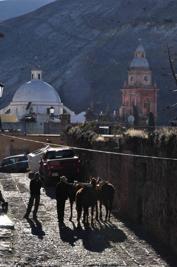 Cavalos prontos para nossa cavalgada na região de Real de Catorce, pueblo mágico no norte do México